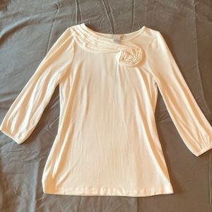 🌟DESIGN HISTORY White 3/4 Sleeve Top, Small